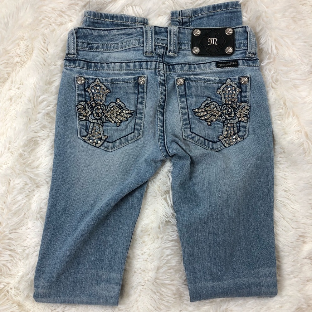 Miss Me Skinny Jeans Wing Cross